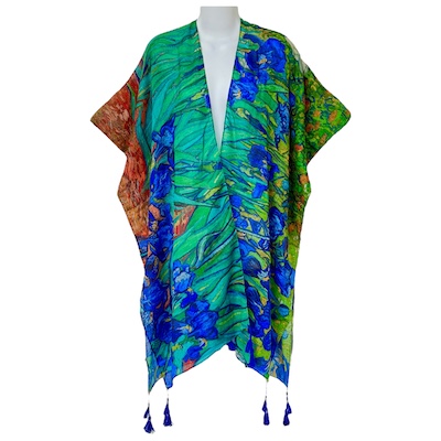 Polyester Open Poncho Shrug with Tassels